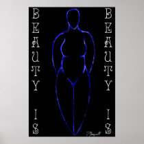 Ode to Curvy Women (ver.2 "Blue") Poster