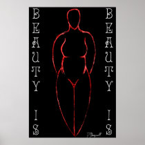Ode to Curvy Women (ver.5 "Red") Posters