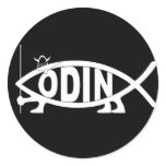 Odin Fish Round Sticker