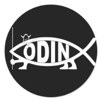 Odin Fish Round Sticker