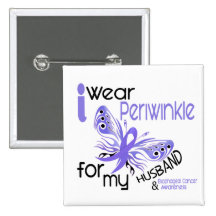 Oesophageal Cancer I WEAR PERIWINKLE FOR MY HUSBAN Pinback Buttons