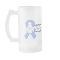 Oesophageal Cancer Survivor Flower Ribbon Coffee Mug