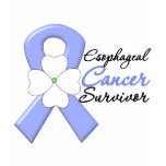 Oesophageal Cancer Survivor Flower Ribbon t-shirts