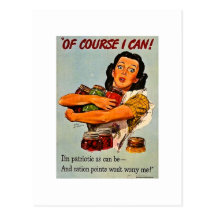 Of Course I Can! Vintage World War Two Postcard