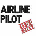 Off Duty Airline Pilot embroidered shirts