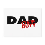 Off Duty Dad (Blk) postcards