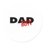 Off Duty Dad (Blk) stickers