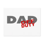 Off Duty Dad (Red) postcards