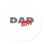 Off Duty Dad (Red) stickers