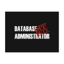 OFF DUTY DATABASE ADMIN DARK POST CARDS