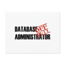 OFF DUTY DATABASE ADMIN LIGHT POST CARDS