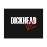 OFF DUTY DICKHEAD DARK postcards