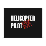 OFF DUTY HELICOPTER PILOT DARK postcards