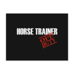 OFF DUTY HORSE TRAINER DARK postcards