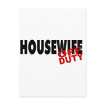 Off Duty Housewife (Blk) postcards