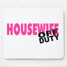 Off Duty Housewife (Pink) Mouse Mat