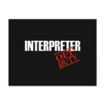OFF DUTY INTERPRETER DARK postcards