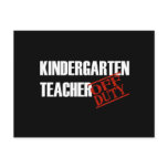 OFF DUTY KINDERGARTEN TEACHER DARK postcards