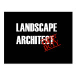 OFF DUTY LANDSCAPE ARCHITECT DARK POST CARDS