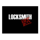 OFF DUTY LOCKSMITH DARK POST CARD