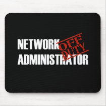 OFF DUTY NETWORK ADMIN DARK MOUSE MATS