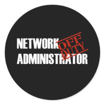 OFF DUTY NETWORK ADMIN DARK STICKERS