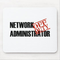 OFF DUTY NETWORK ADMIN LIGHT MOUSE PADS