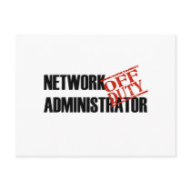 OFF DUTY NETWORK ADMIN LIGHT POST CARDS