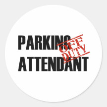 OFF DUTY PARKING ATTENDANT LIGHT STICKERS