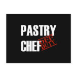 OFF DUTY PASTRY CHEF DARK postcards