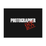 OFF DUTY PHOTOGRAPHER DARK postcards
