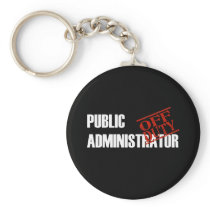 OFF DUTY PUBLIC ADMIN DARK KEY CHAIN