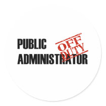 OFF DUTY PUBLIC ADMIN LIGHT STICKER