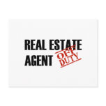 OFF DUTY REAL ESTATE AGENT LIGHT postcards
