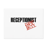 OFF DUTY RECEPTIONIST LIGHT postcards