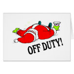Off Duty Santa Drunk Cards
