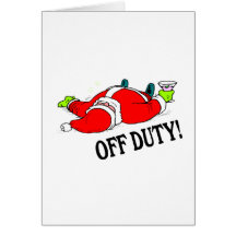 Off Duty Santa (Drunk) Card