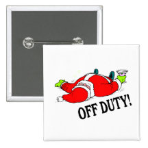 Off Duty Santa (Drunk) Pins