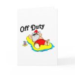 Off Duty Santa (Sunbathing) cards
