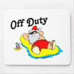 Off Duty Santa (Sunning) mousepads