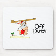 Off Duty Santa (Surfing) Mousemats