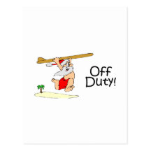 Off Duty Santa (Surfing) Postcards