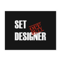 OFF DUTY SET DESIGNER DARK POSTCARD