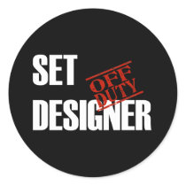 OFF DUTY SET DESIGNER DARK ROUND STICKER