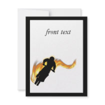 Off Road Dirt Bike with Flames Invite