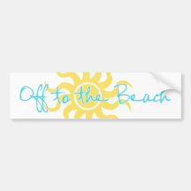 Off to the Beach Bumper Stickers