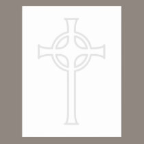 Off-White Celtic Christian Cross postcards