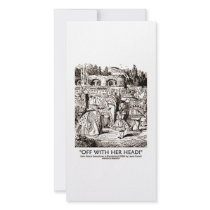 Off With Her Head Wonderland Alice Queen Quote Photo Card Template