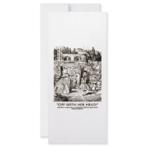 Off With Her Head Wonderland Alice Queen Quote Personalised Rack Card