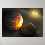 Off-World Planetary Crash Illustration Print